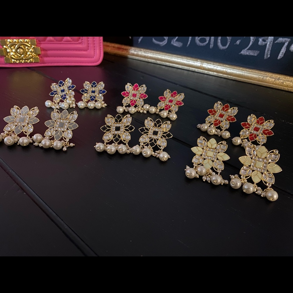Full on Kundan earrings. Gold plated